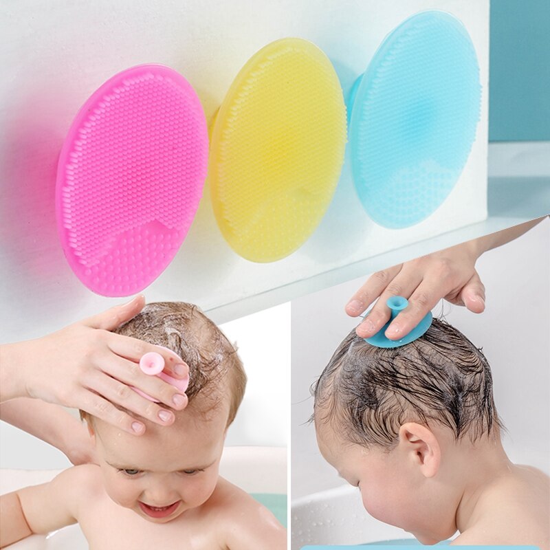 Cepillo de masaje de baño de bebé suave de silicona